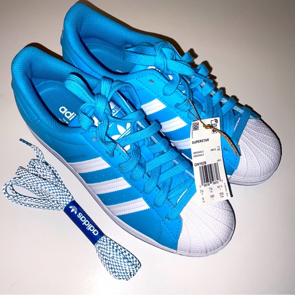 adidas Other - NWT Men’s adidas Superstar Originals Sky Rush GW1628 Blue & White Size 8